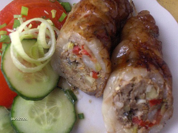 Мясо с овощами в сальнике, колбасы 4.jpg